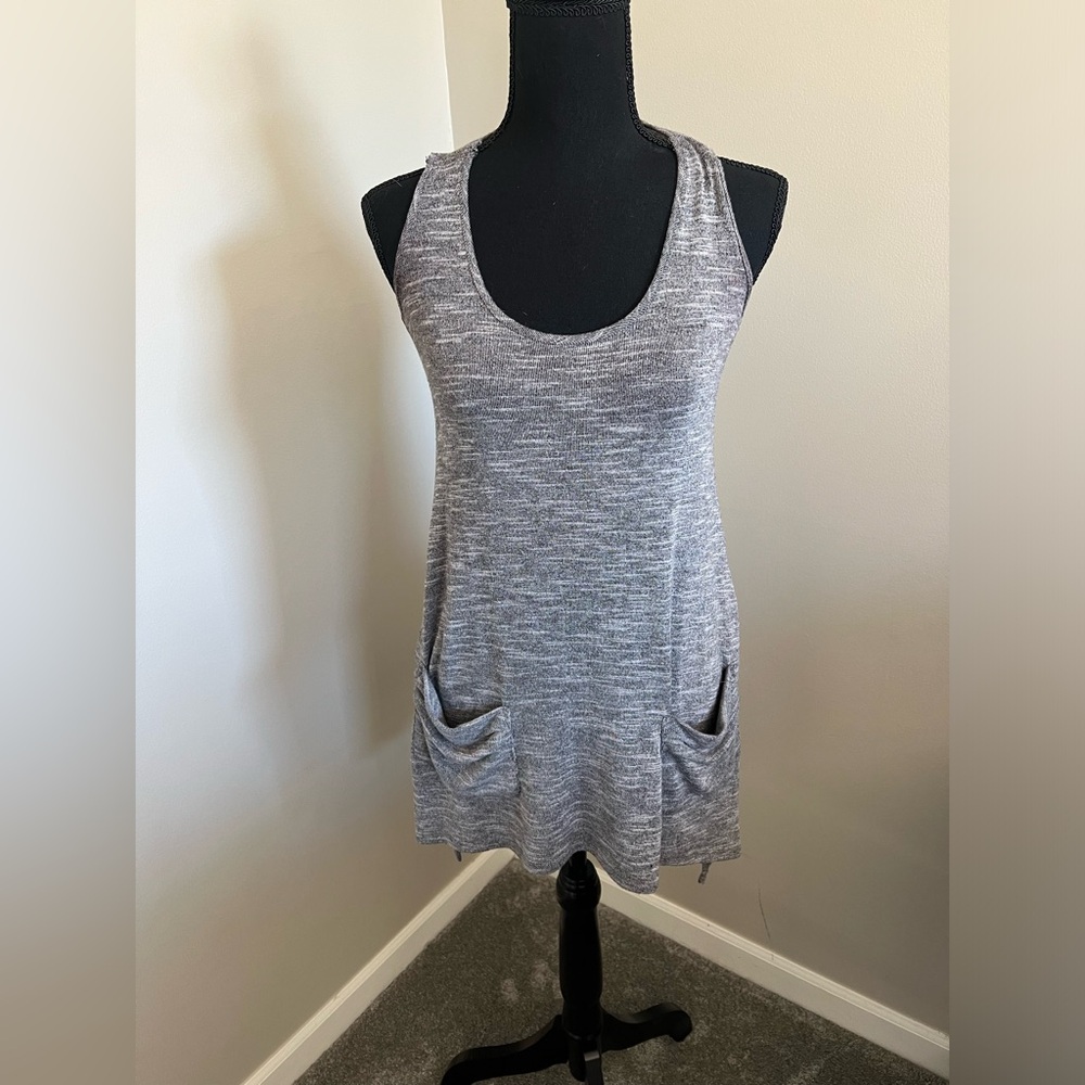 TART XS grey long tank top with POCKETS!